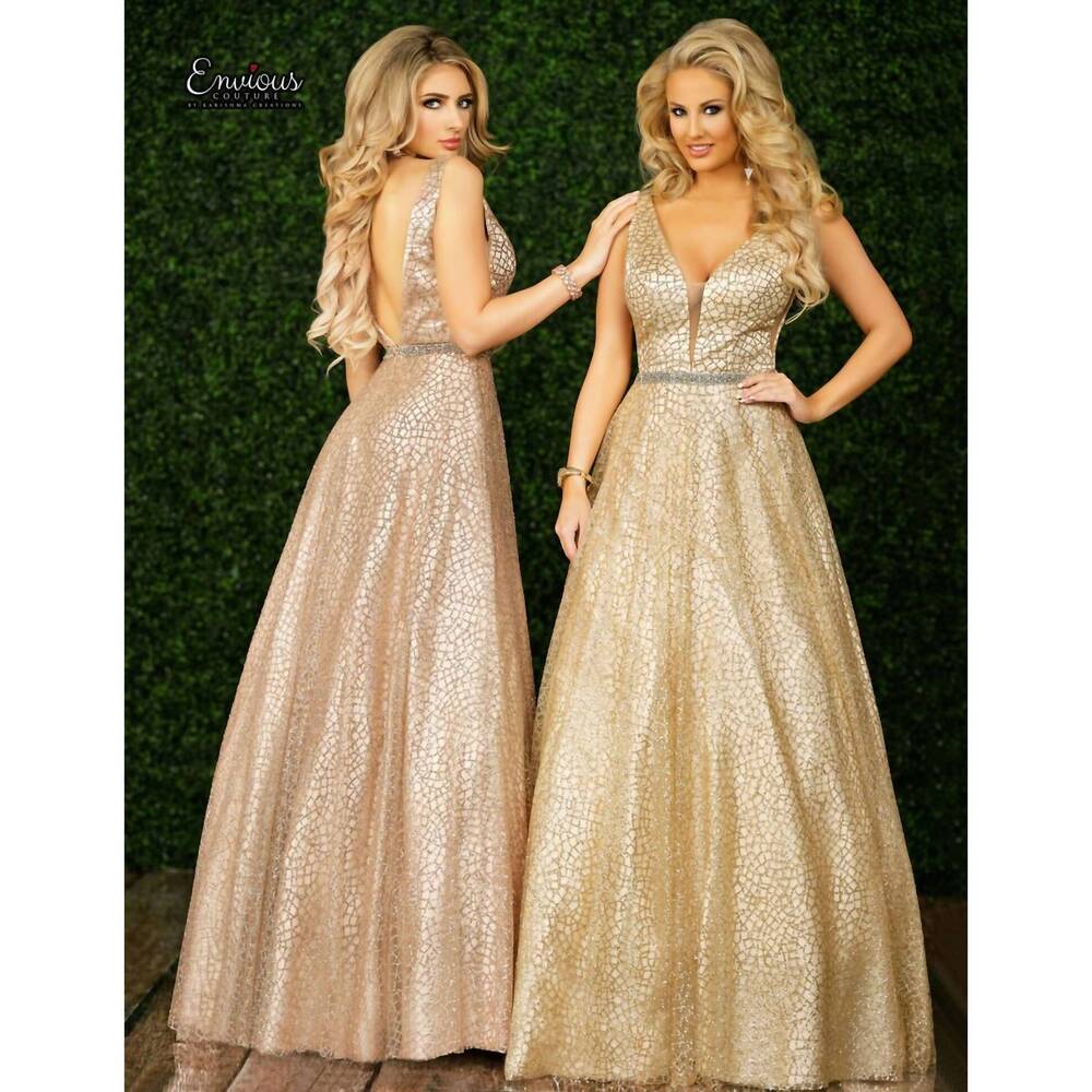 NEW KARISHMA CREATIONS women's prom dress in rose gold
